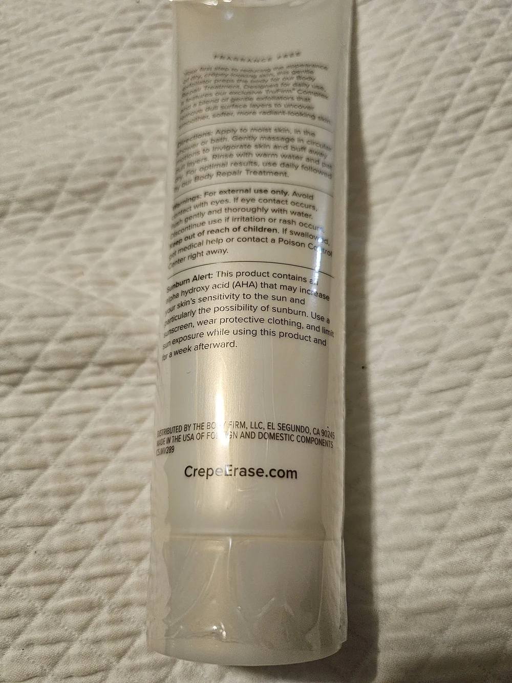 Body Firm Crêpe Erase Body Repair Treatment & Exfoliant - White